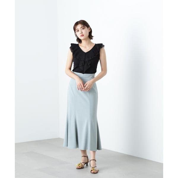 JILL by JILL STUART Ruffled Frill Knit Sweater available from late March to early Pink Women's (Pre-order April)