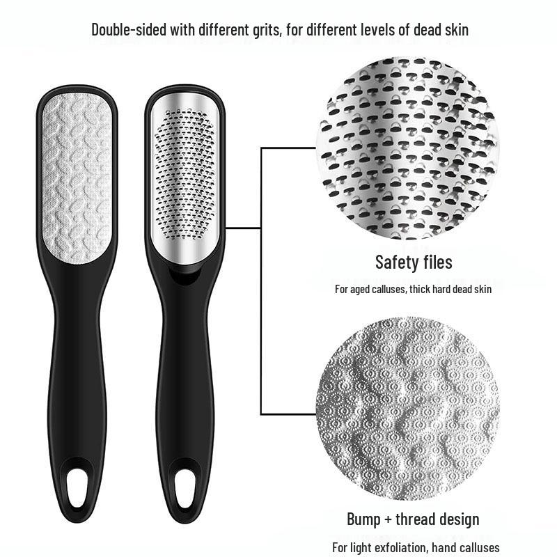 Double-Sided Stainless Steel Foot File & Scraper for Callus Removal and Heel Care