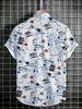 Men's Fashion Short Sleeve Shirt, Printed Short Sleeve Shirt, Trendy New Summer Outfit, Casual Daily Shirt, Vacation Beach Shirt, Ideal Choice for