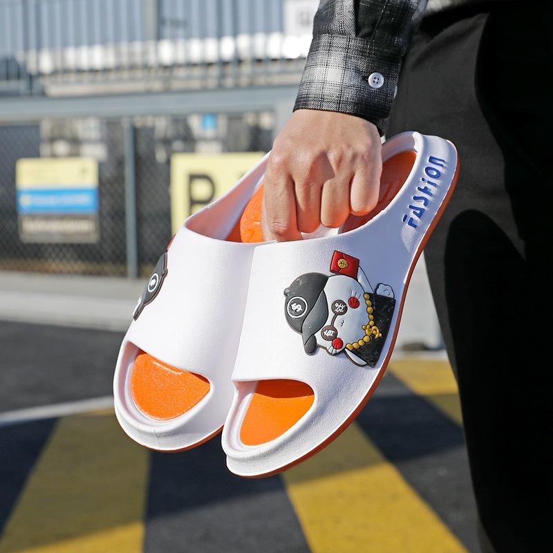 Men's slippers men's summer indoor home non-slip and deodorant couple bathing home cool slippers men's outer wear