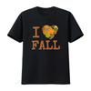 Mens I LOVE FALL for Lovers of Autumn and Falling Leaves T Shirt Black 2XL Vintage Washed Comfortable Slightly