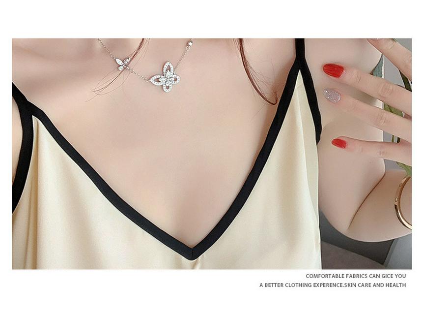 2026 Summer Versatile V-neck Chiffon Camisole: Elegant Layered Top