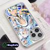 Game GI Mualani Silver Plating Magsafe Mobile Phone Case for iPhone 17 16 15 14 13 12 11 Air Pro Max Plus Colorful Cover