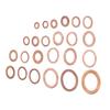 396PCS Round Flat Washer 24 Sizes Red Copper Flat Sealing Washer Set with Plastic Box Tweezers