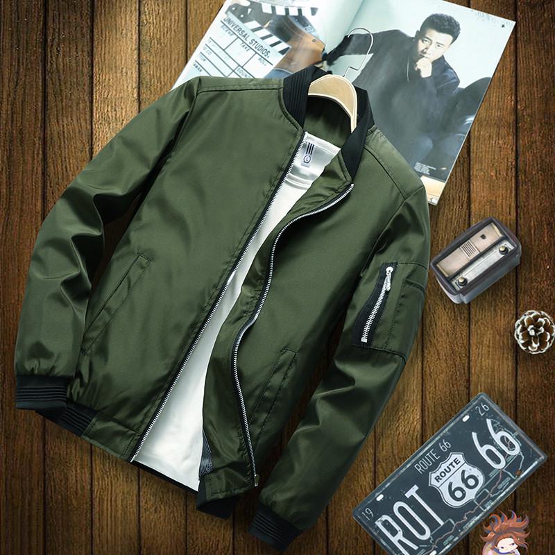 Men's Breathable Casual Jacket - Hoodless, Zipper, Japanese Style for Spring and Autumn