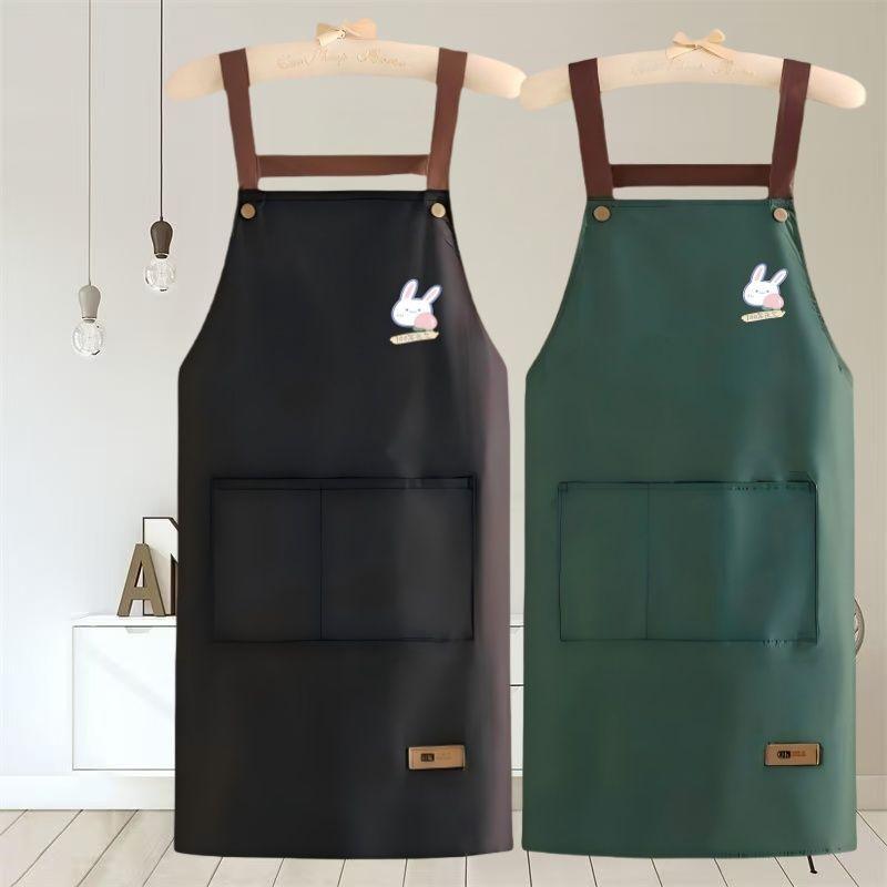 Waterproof and Oil-resistant Apron, Household Kitchen Work Clothes Apron