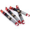 Four 53mm Scale Aluminum Shocks for 1:24 SCX24 RC Crawler (Red + Black)