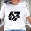 Summer Six Seven 67 Cool Print Children's Tshirt Short Sleeve  Cartoon Fashion Boys Tees Shirt Casual Harajuku Kid Clothes