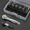 Precise Ratcheting Wrench Tool Set With 72 Tooth Mechanism Magnetic Bits And Ergonomic Grip For Electronics Maintenance