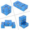 Handliches Fidget-Spielzeug aus Aluminiumlegierung Infinity-Tisch-Zauberwürfel Stressabbau-Spielzeug Blau