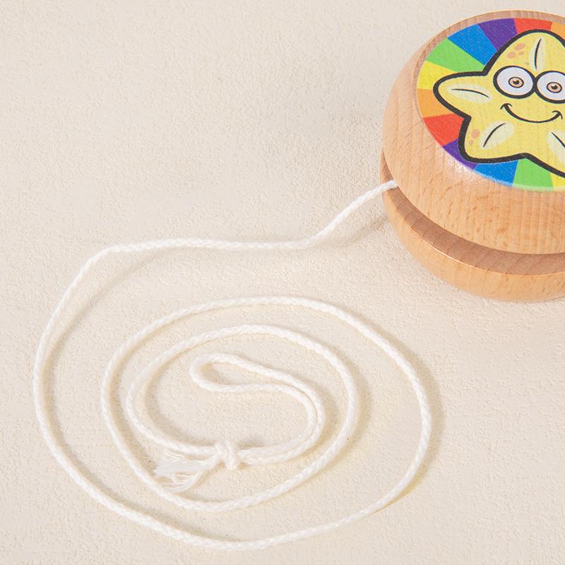 Multiple Children's Wooden Yo-yo Cartoon Animal Spinning Wooden Yoyo Ball Boys and Girls Educational Toy