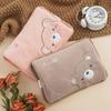 Plush Hot Water Bottle with Thick Cloth Cover for Women's Abdomen