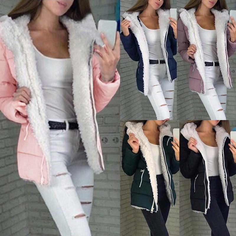 Elegante Damenmode Winter Dicke Mäntel mit langem Ärmel und warm gefüttertem Design