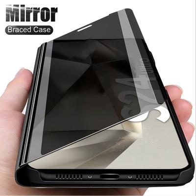 Luxury Leather Smart Case For Samsung S24 Ultra S23 Plus S22 S21 S20 FE Capa For Samsung A55 A53 A14 A34 Flip Holder Phone Cover