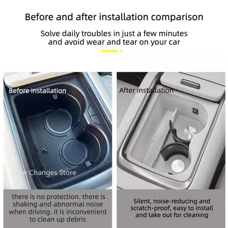 For Zeekr 7X 24-25 Silicone Center Console Water Cup Frame Cover Anti-slip Wireless Charging Silicone Pad Mat Modify Accessories