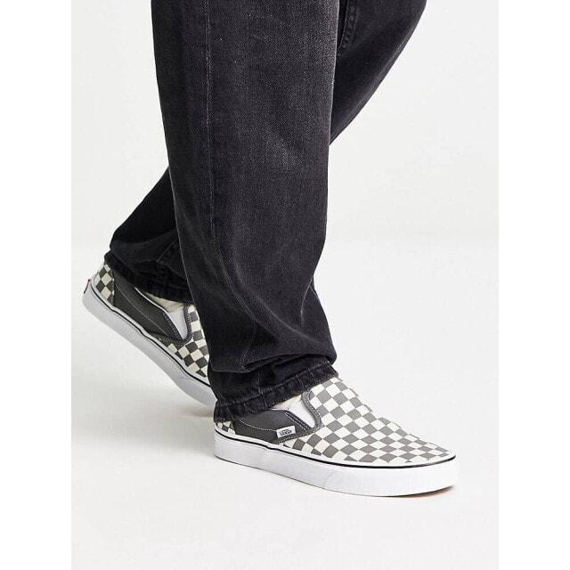 

Серые кроссовки в шахматную клетку Vans Slip-On