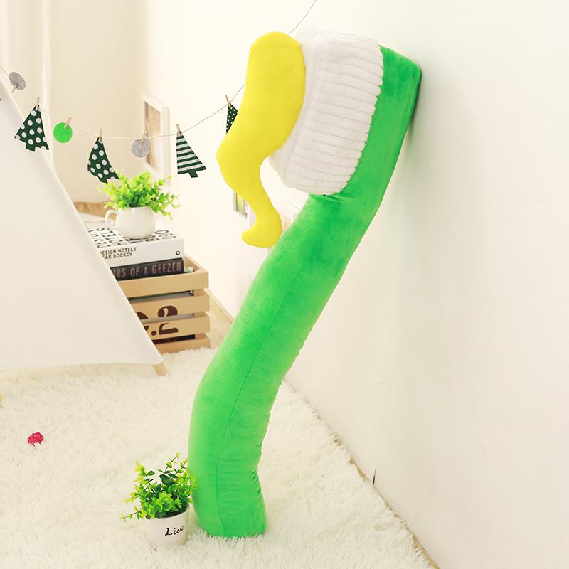 90CM Nový plyšový polštářek ve tvaru zubního kartáčku pro miminka a děti, vánoční dárek