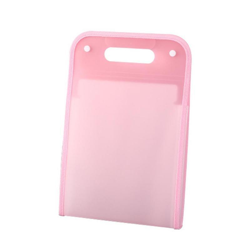 New Portable 13Grids A4 Document Bag Large Capacity Transparent PP Vertical Organ Box Office Paper Storage Organizer Bag