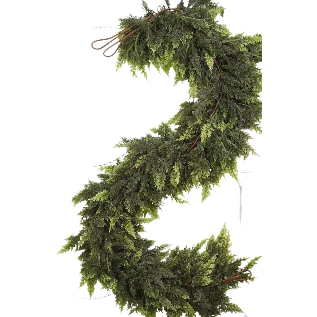 Christmas Garland Artificial Winter Pine Garland for Mantle Holiday Atmosphere Props Party Decor for Front Door Fireplace