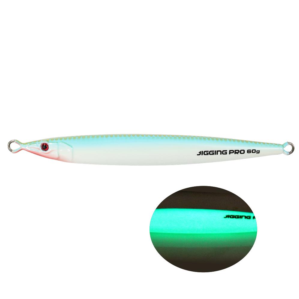 Jigging Pro Metal Slow Jigging Lure 60g 80g 100g Luminous 3D Design Saltwater Jig Fishing Lure for Mackerel Pesca Fishing Lure