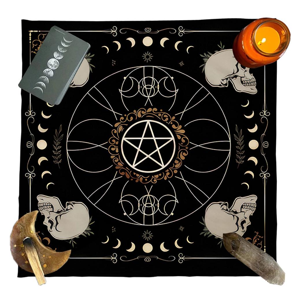 Tarots Tablecloth Divinations Table Cover Astrology Oracles Board Game Mat Square Shape Pendulums Altar Table Deck Cloth