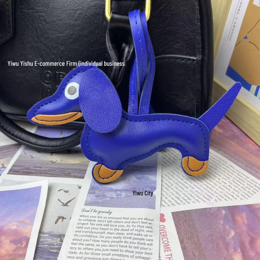 Miu-Style Sausage Dog Plush Charm - Backpack, Car, Keychain Gift