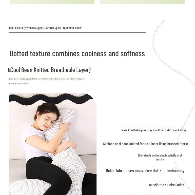 J-Shaped Multifunctional Maternity and Side Sleeper Pillow for Back Support & Breastfeeding
