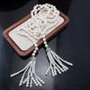 Exaggerate Pearl Beaded Necklace Tassel Multilayer Necklace Temperament Waistband  Women