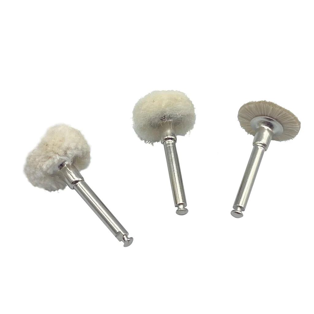 6pcs/Pack Dental Rubber Polisher Composite Flat Dental Polishing Brush Resin Polishing Diamond System RA Disc 14mm Wheel Kit