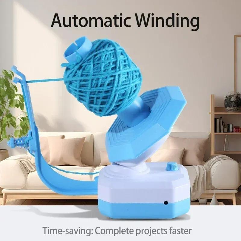 USB Plastic Electric Wool Winder for Crocheting Motor Drive Automatic Yarn Ball Winder for DIY Sewing Making String Ball Tool