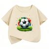 Football Design T-Shirt Printed T Shirt Boy Summer Clothes Short Sleeve Tops T-Shirts Cute Girls Clothing Kids Tee