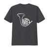 French Horn T Shirt Musician Band Music Lover Instrument Marching vintage Washed designer clothes Top For Everyday Wear Soft