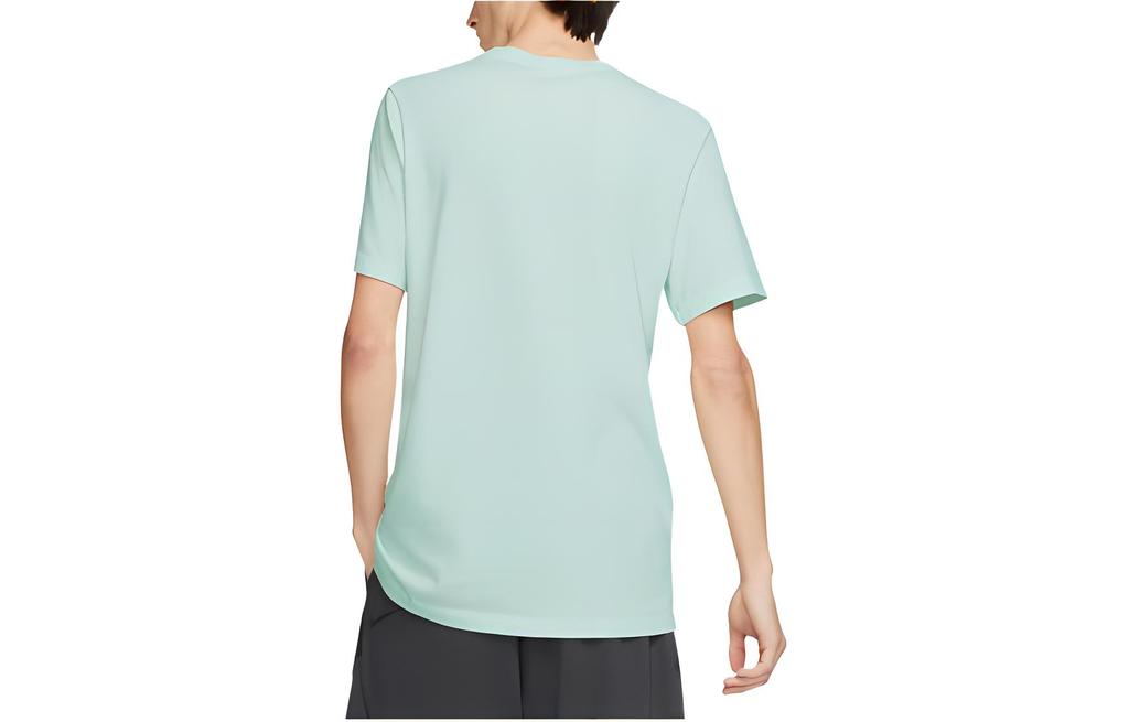 Nike T Shirts Men's Green Crew Neck Moderate Straight Fit BQ1266-336
