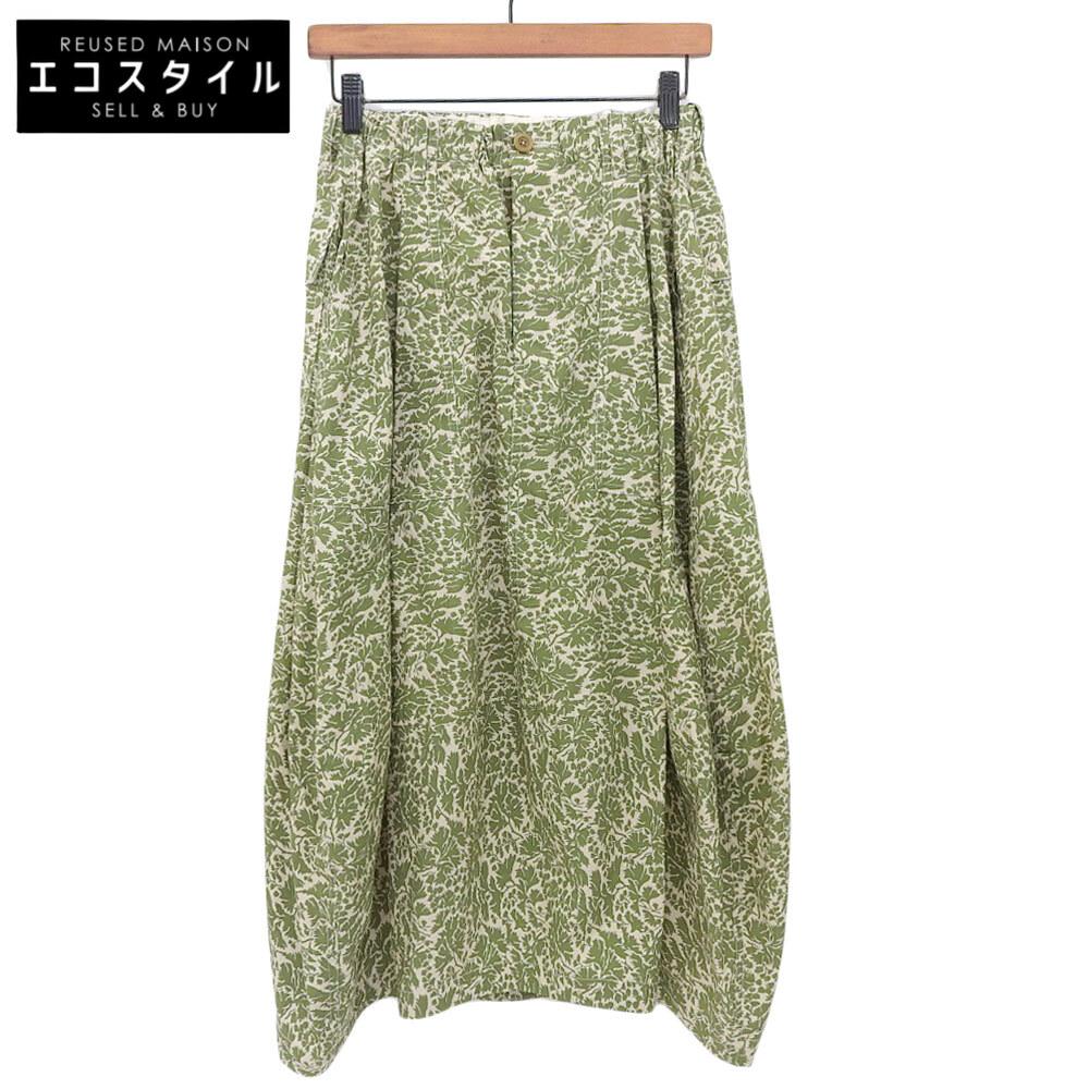 HAVERSACK Good Condition HAVERSACK Cotton Leaf Camouflage Print Long Skirt for Women, Green, 0 662403 Skirt 0 greenUsed