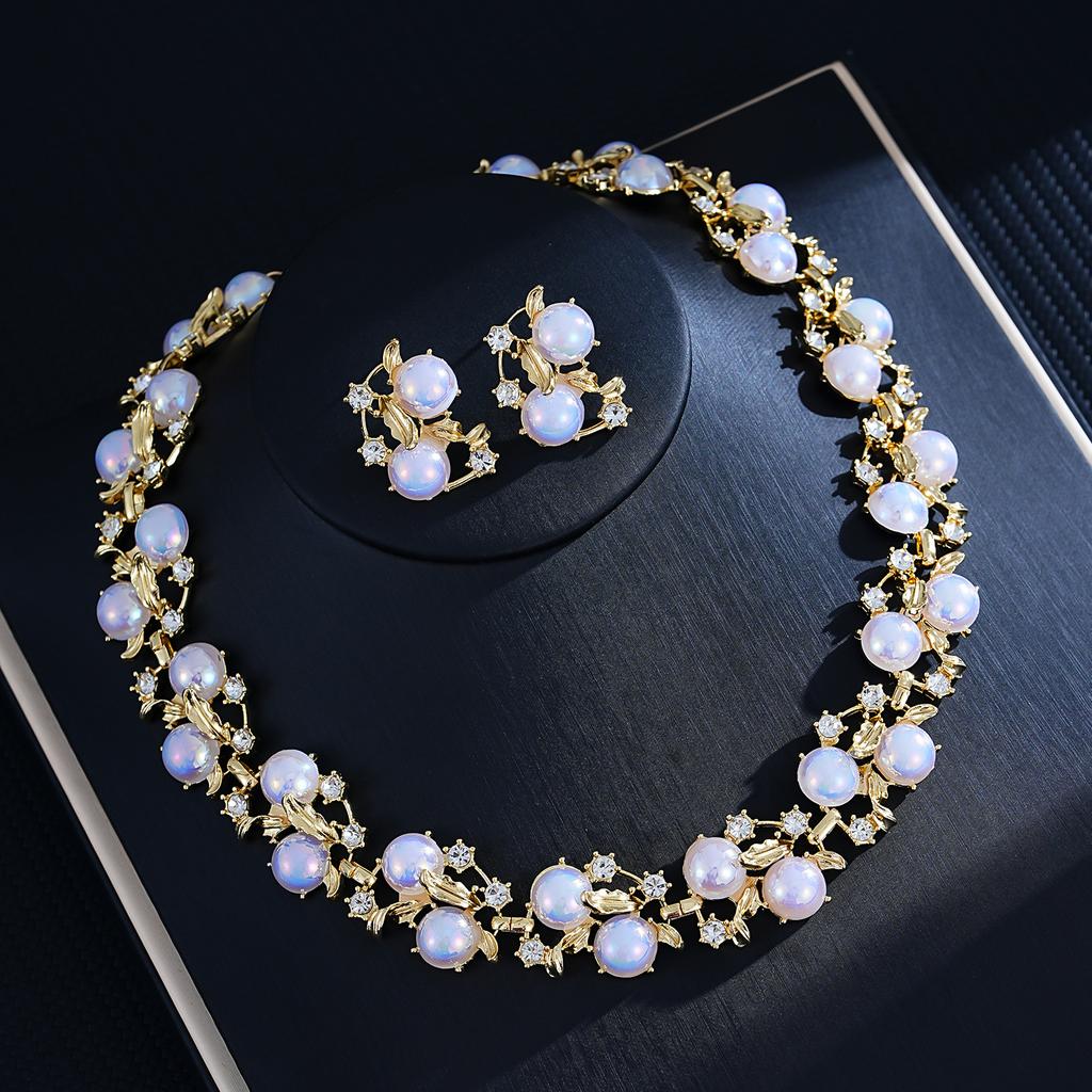 2026 Brincos Elegantes de Luxo Vintage Conjunto de Colar Acessórios Medievais para Vestido de Banquete