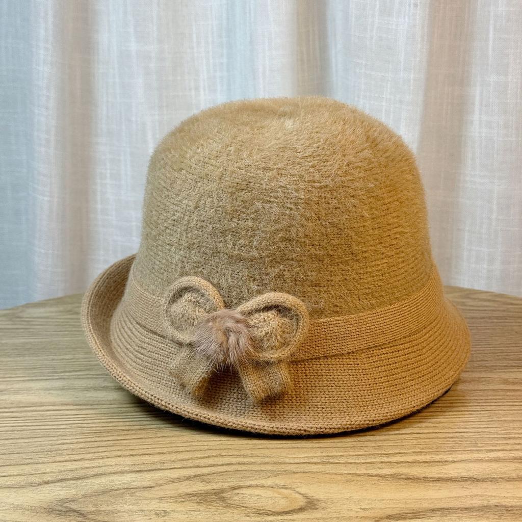 Hat Women's Autumn and Winter New Models In The Elderly Imitation Mink Bucket Hat Warm Hat