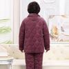 Xiaofu Women's Anti-Static Thickened Fleece Winter Homewear Set