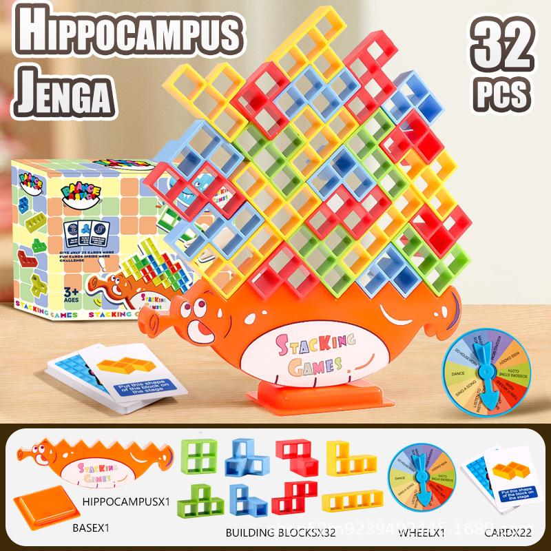 16-64pc Stacking Balance Blocks board games for party gathering prop Desktop Parent Child Interaction game toys birthday gifts