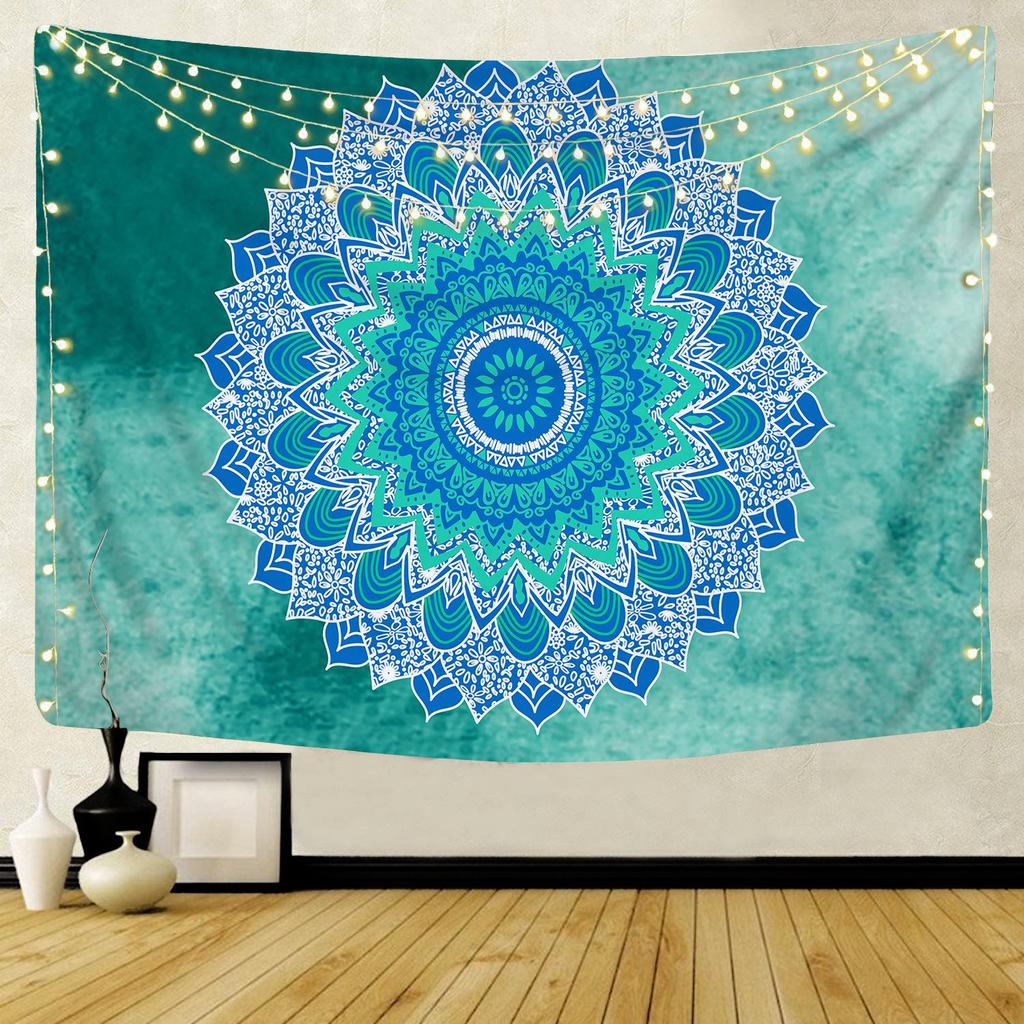Large Mandala Pattern Indian Tapestry Wall Hanging Decoration Bohemian Beach Towel Polyester Thin Blanket Yoga Shawl Travel  Mat