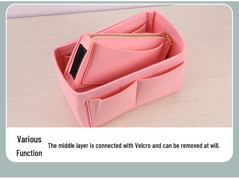 Dámská multifunkční přeshraniční plstěná kosmetická a úložná taška