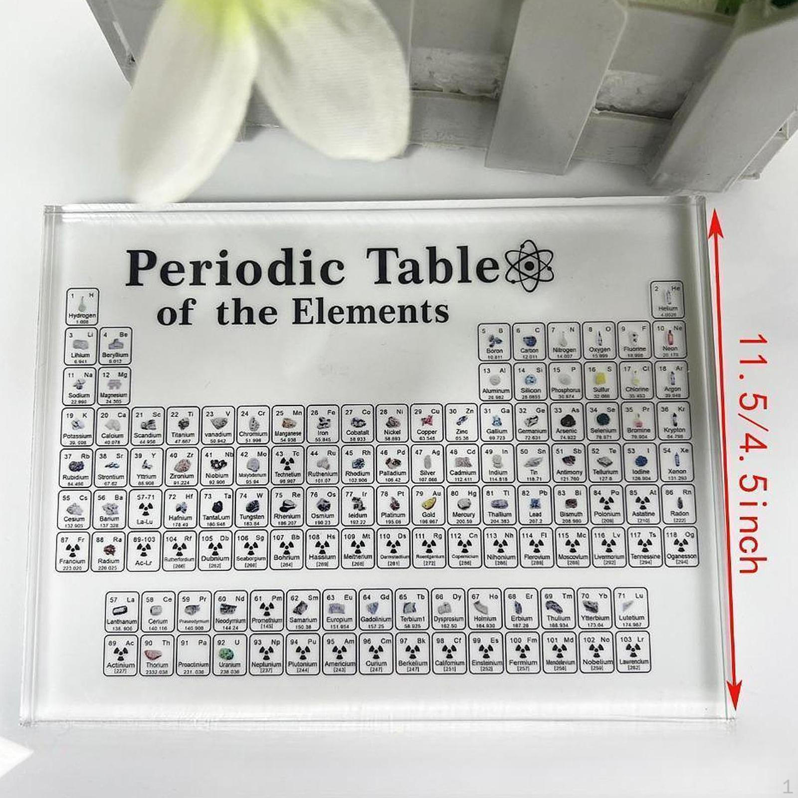 

Акриловые украшения таблицы Менделеева Прочные подарки по химии Прозрачный химический дисплей для