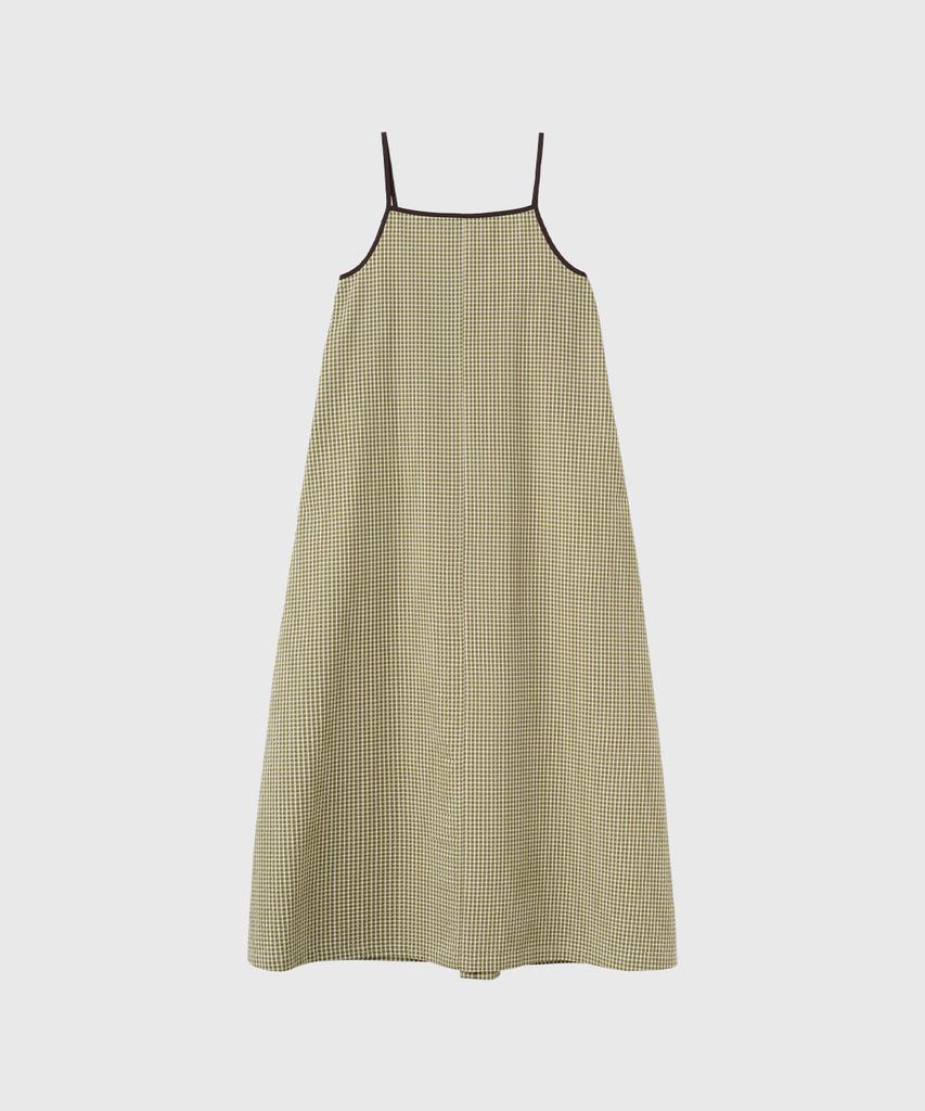 General Idea Check Sleeveless Long Dress [Green] / Gf2Lop519