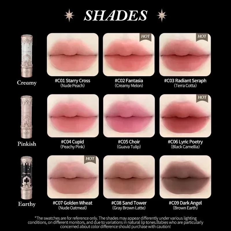 Flower Knows Swan Ballet Little Angel Collection Rossetto Vellutato Opaco Impermeabile Rossetto Vegano Lunga Durata Lucidalabbra Coreano