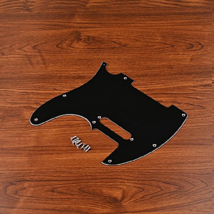 8 Hole Guitar Anti-Scratch Plate 3 Ply Solid Black Guitar Protective Pickguard
