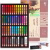 LIGHTWISH Oil Pastels for Artists - Soft Oil Pastel Set of 50 Classics Colors Include 2 Jumbo Black White, Rich In Pigment, Cover Well Oil Pastel
