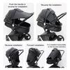 Stroller Sun Shade UV Protection Foldable Wind Dust Cover for Baby Strollers Adjustable Rain Cover for Car Seats Prams