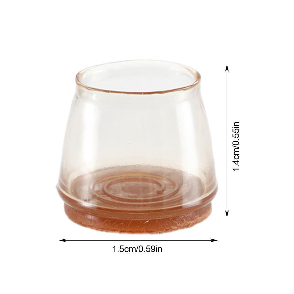 

Furniture Leg Caps TPR Floors Protectors Chair Feet Covers Non-Slip Chair Leg Covers With Clear Felt Bottom Silicone Pads Reduce