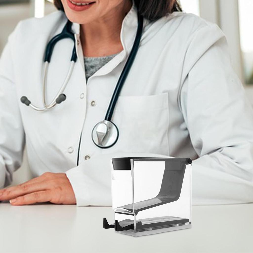 Cotton Roll Dispenser Press Type Cotton Roll Holder Organizer Cotton Roll Divider Cotton Roll Storage Box with Nonslip Base for Home Black