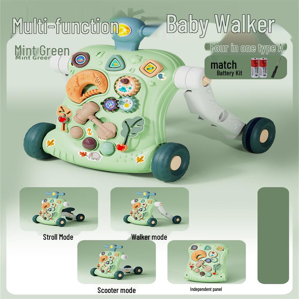 Adjustable 3-in-1 Baby Walker & Pushable Stroller Toy for Ages 0-3