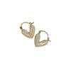 Elegant White Enamel Heart Earrings for Women - Luxury Peach Heart-Shaped Studs and Drop Earrings.